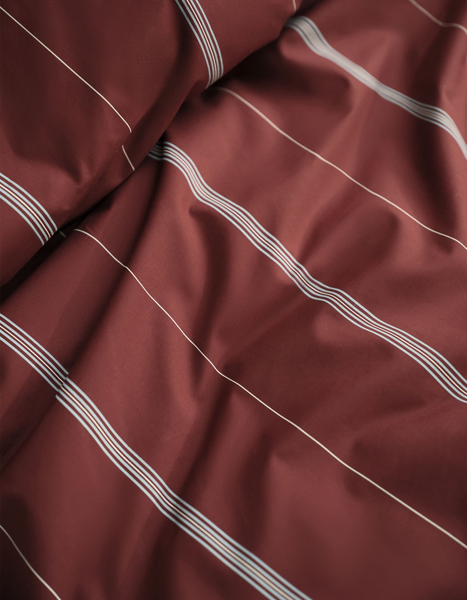 Duvet cover in cotton percale - Bordeaux