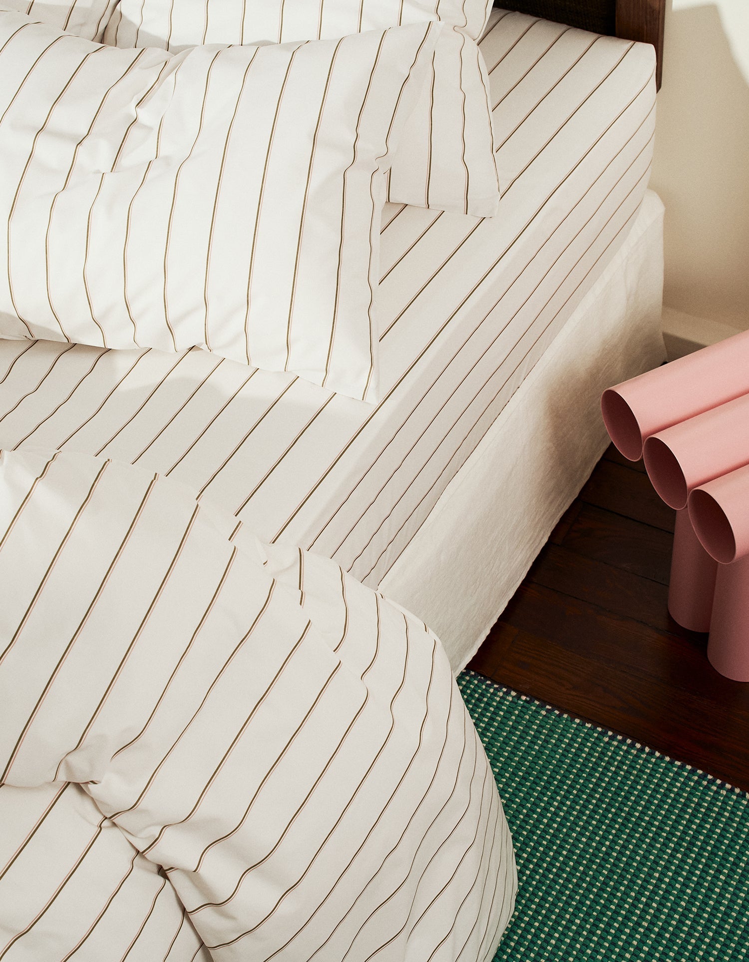 Taies d'oreiller en percale de coton - Olive