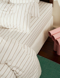Housse de couette en percale de coton - Olive