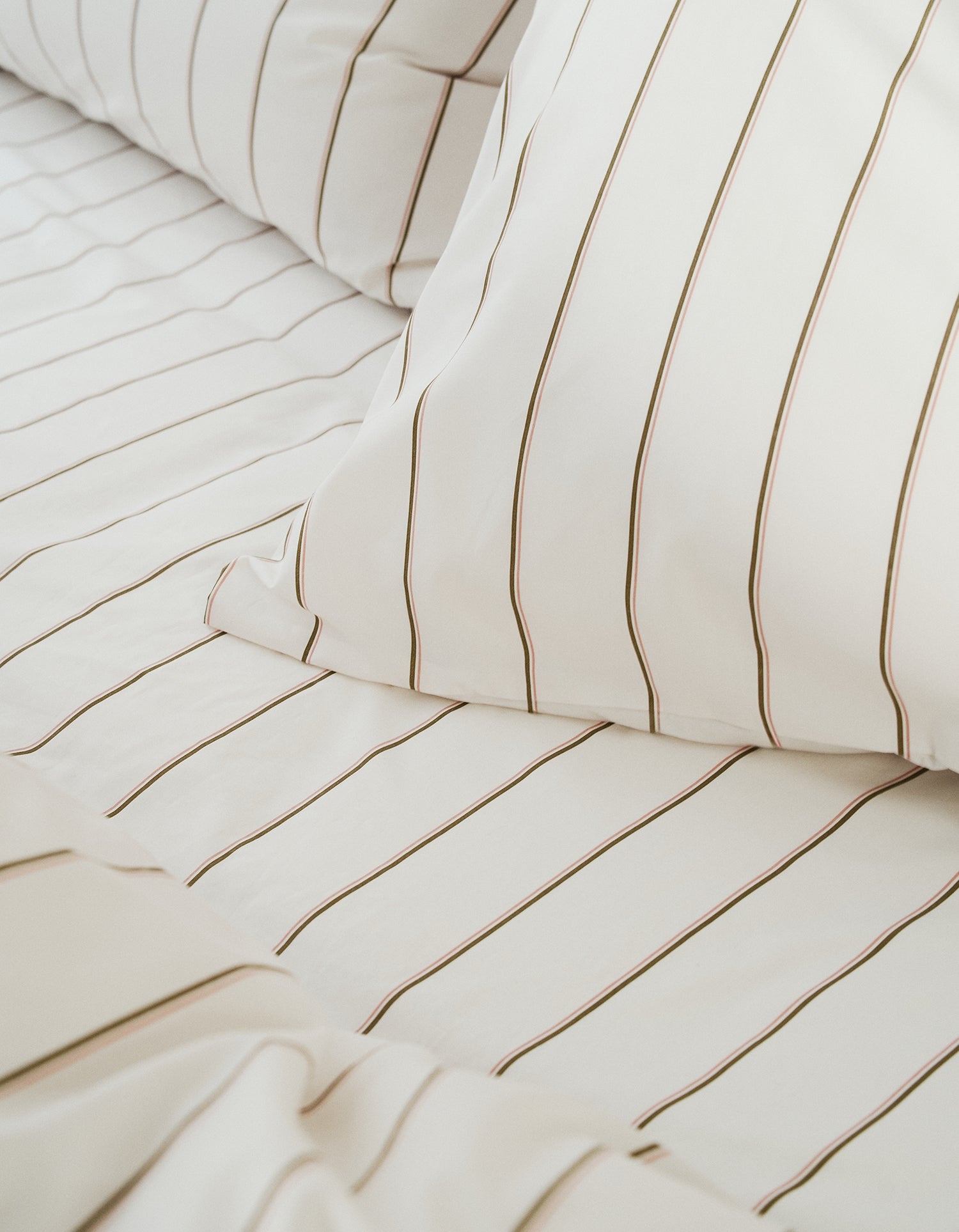 Taies d'oreiller en percale de coton - Olive