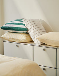Taies d'oreiller en percale de coton - Olive