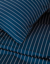 Cotton satin duvet cover - Navy