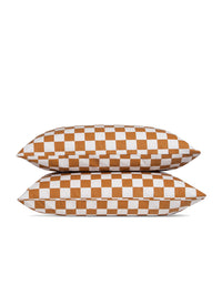 Taies d'oreiller en percale de coton - Ocre