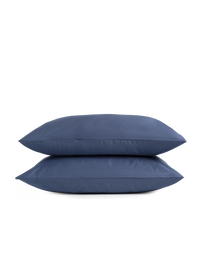Cotton percale pillowcases - Blue