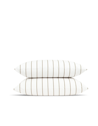 Taies d'oreiller en percale de coton - Olive