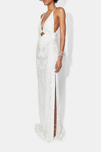 Borghese Cut Out Gown - Offwhite