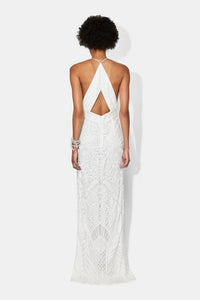Borghese Cut Out Gown - Offwhite
