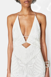 Borghese Cut Out Gown - Offwhite