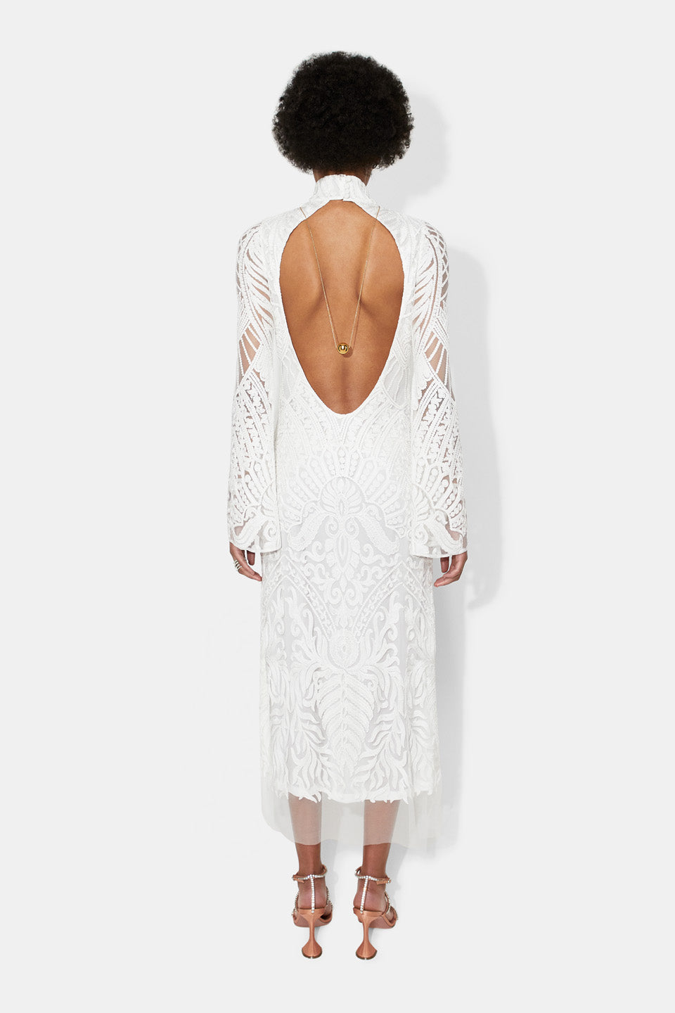 Borghese Backless Midi Dress