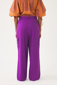 Bottom cargo trousers - Purple