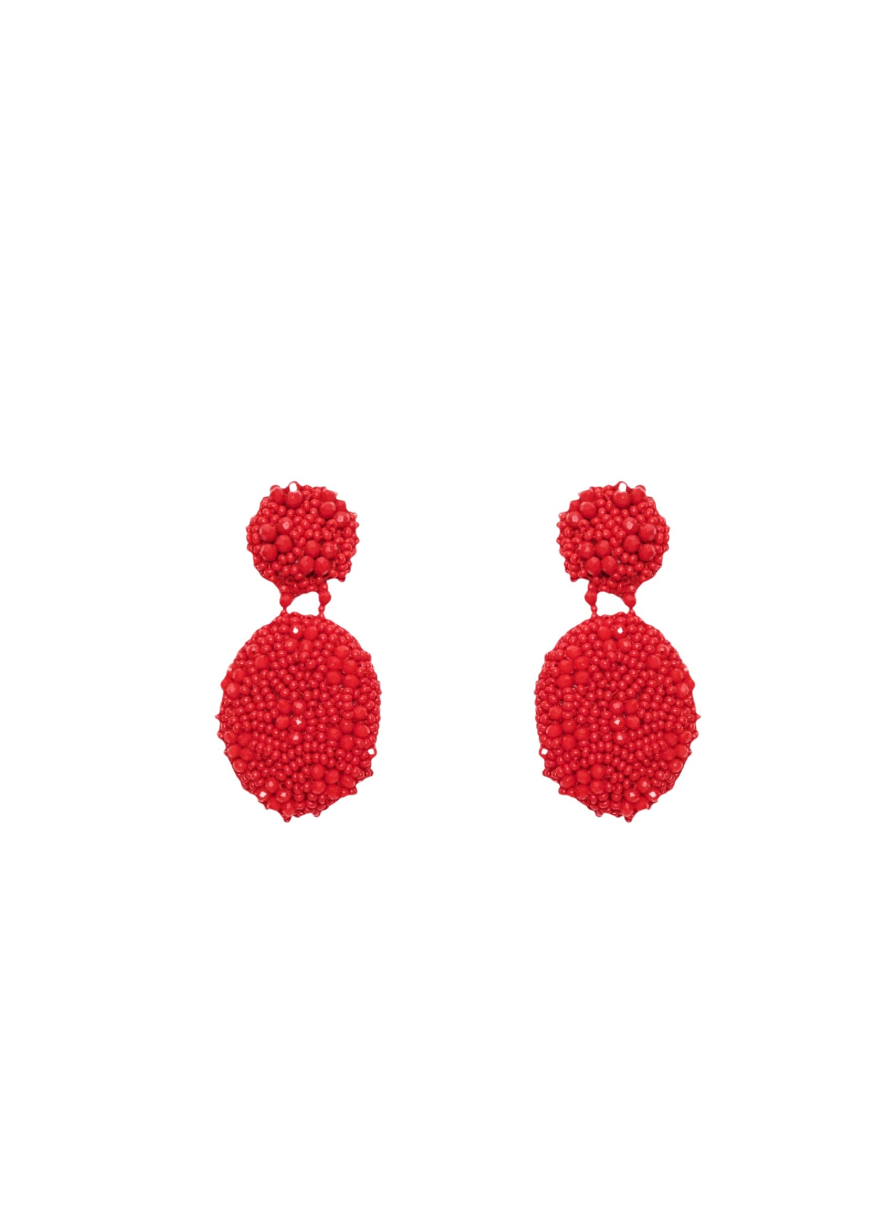 Odi pearl earrings - Crimson
