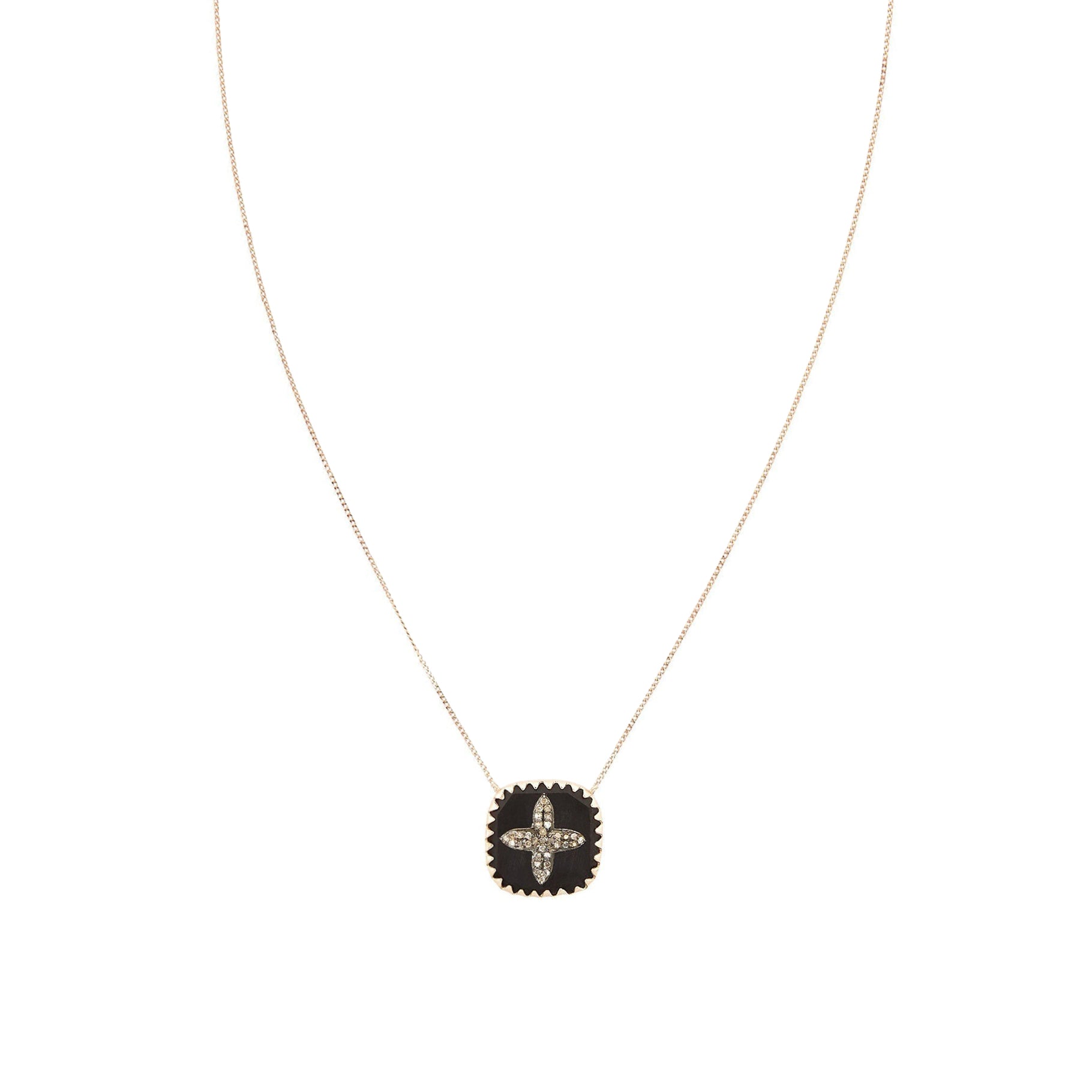 Collier Bowie en or rose et argent avec diamant - Diamant