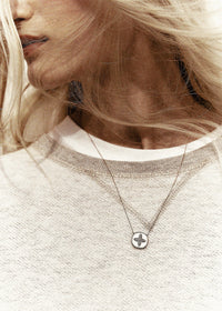 Collier Bowie en or rose et argent avec diamant - Diamant