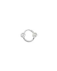 Mono boucle d'oreilles Petit Twin en argent - Argent