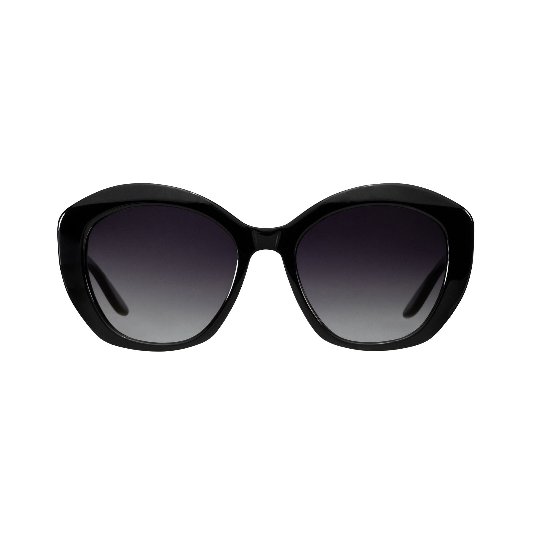 Lunettes de soleil Galilea - Shiny Black & Gradient Smoke