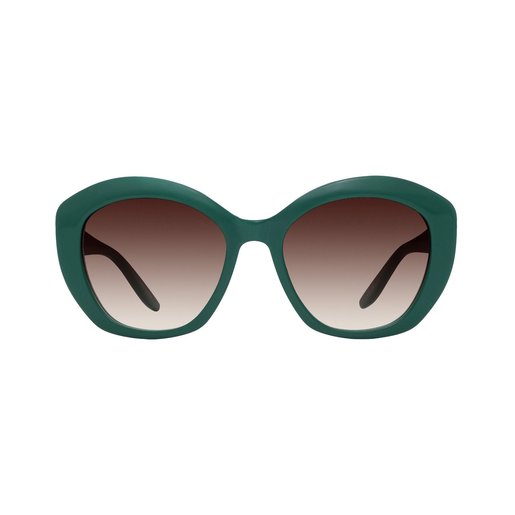 Lunettes de soleil Galilea - Shiny Dark Green & Gradient Brown