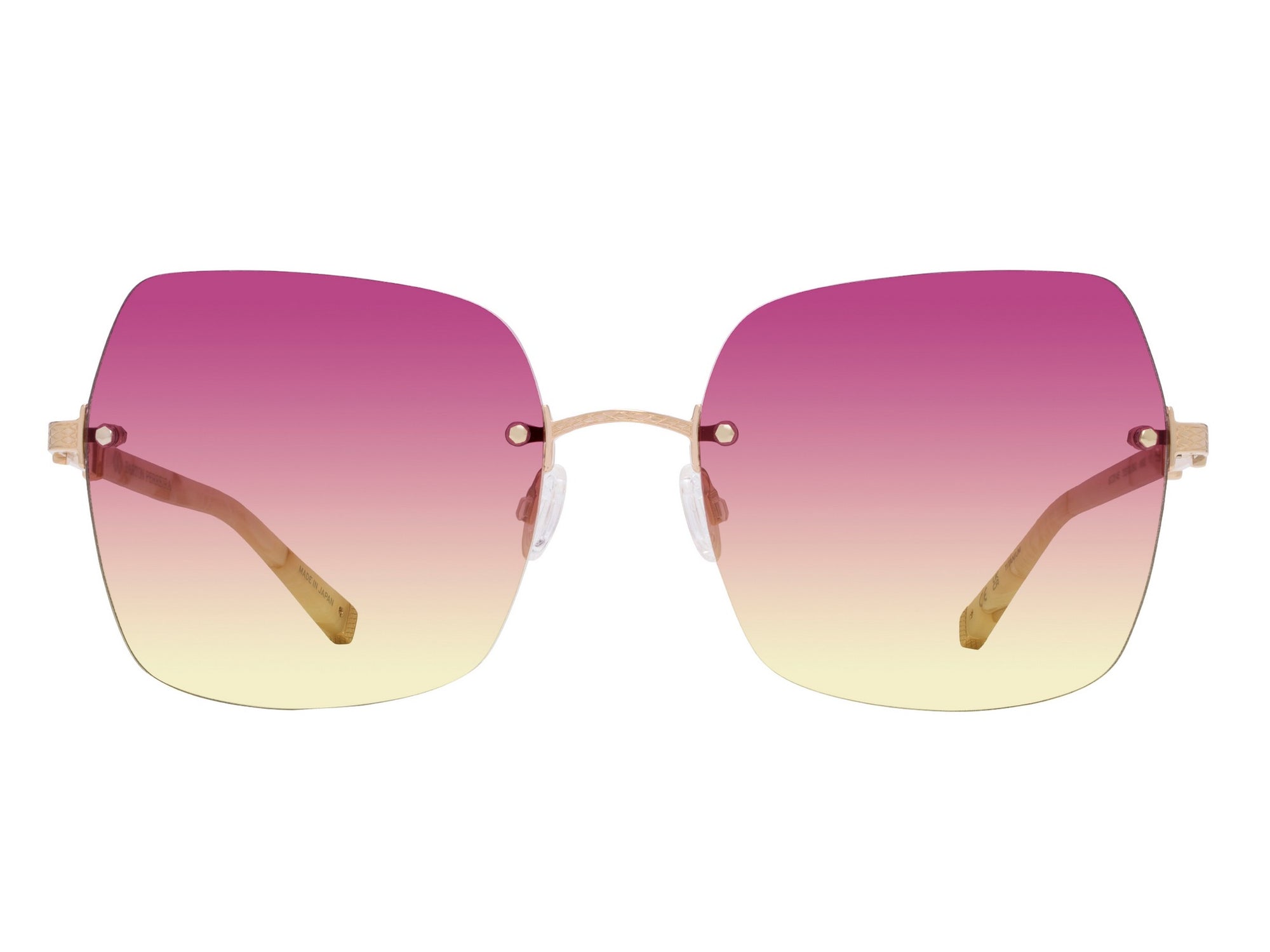 Sunglasses Angie - Shiny Endura Gold & Gradient Bordeaux