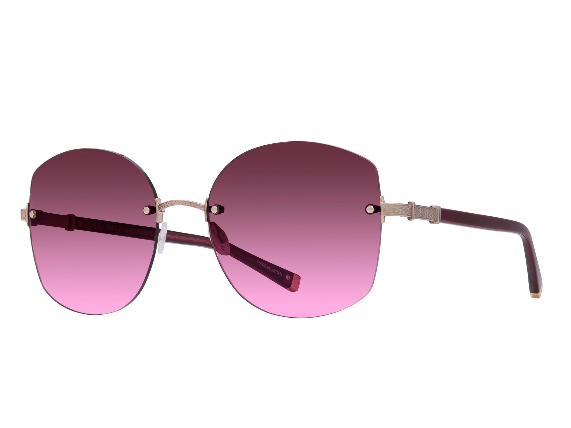 Sunglasses Gloria - Shiny Rose Gold & Gradient Bordeaux