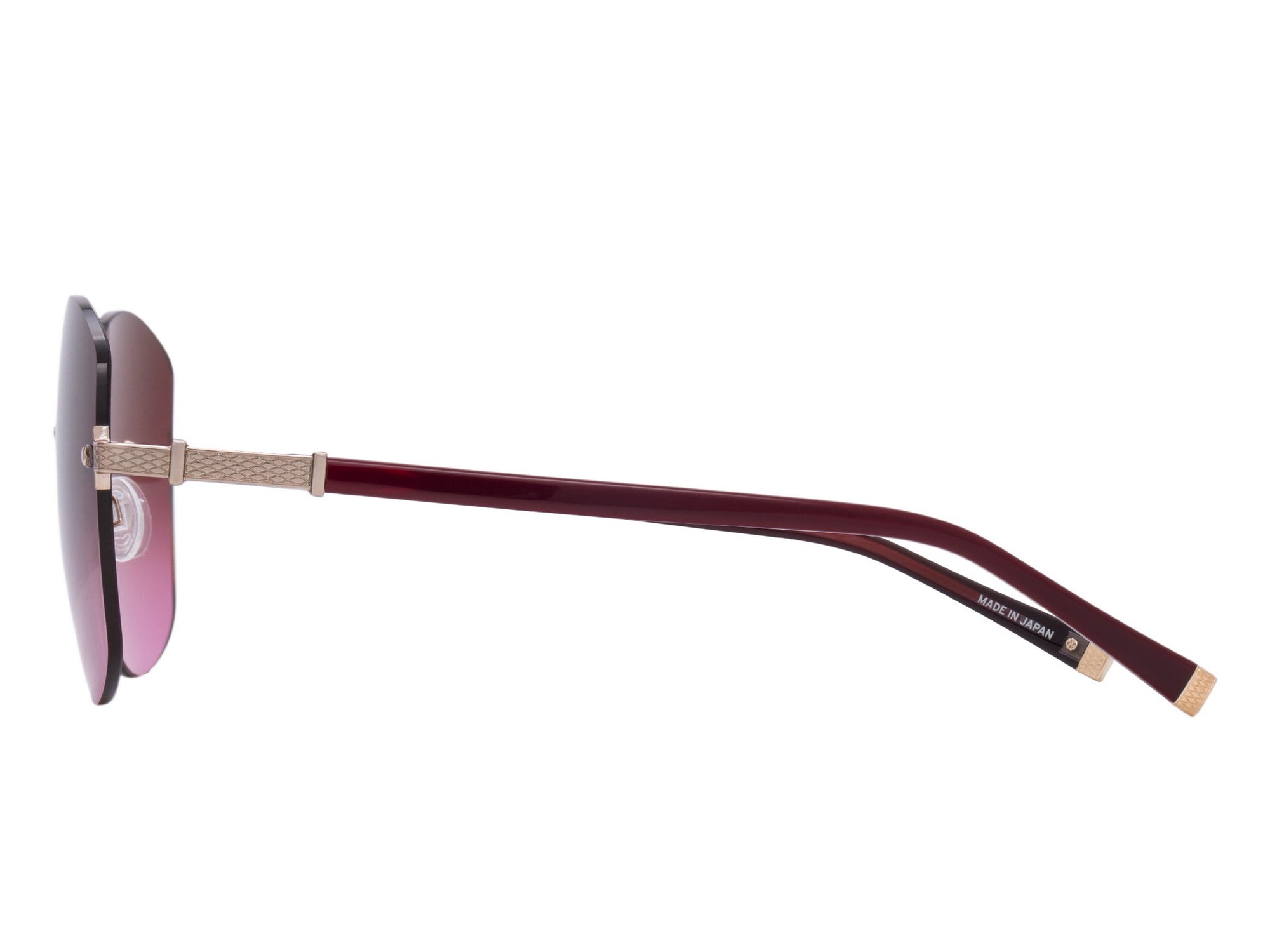 Sunglasses Gloria - Shiny Rose Gold & Gradient Bordeaux