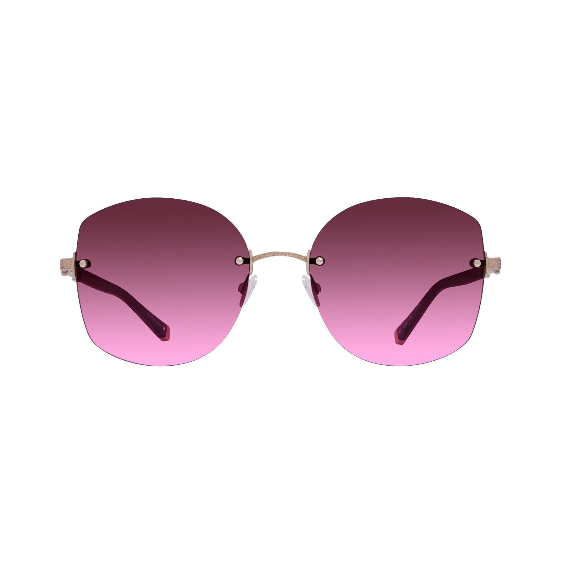 Lunettes de soleil Gloria - Shiny Rose Gold & Gradient Bordeaux