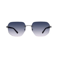 Lunettes de soleil Quinn - Matte Light Ruthenium & Gradient Blue