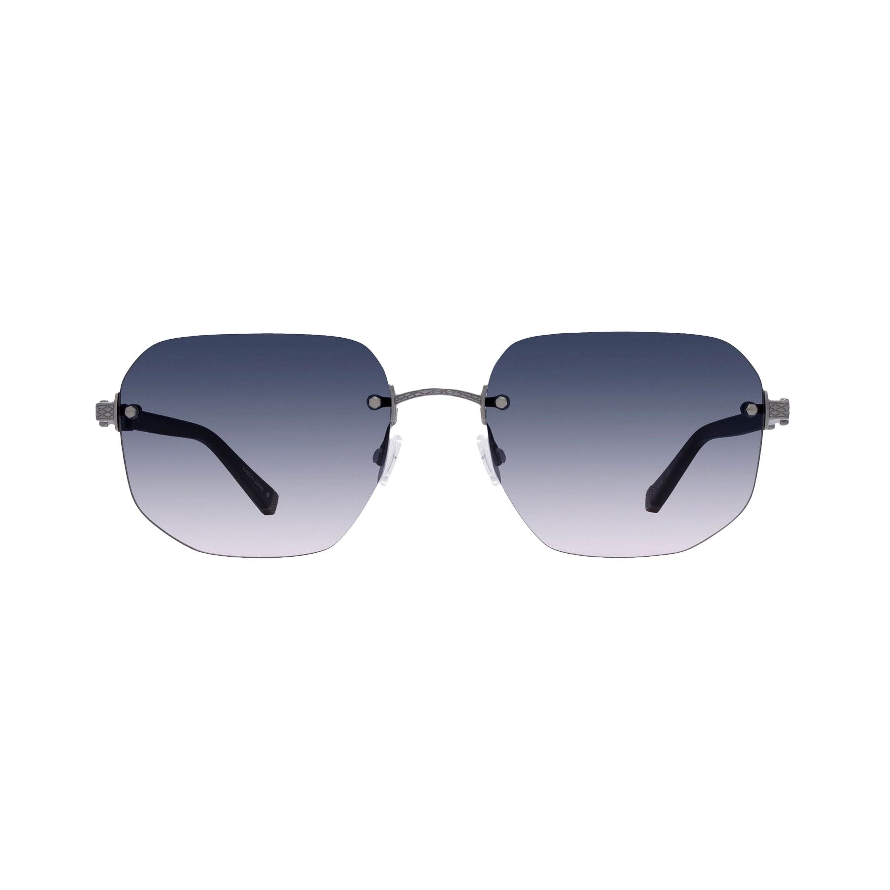 Lunettes de soleil Quinn - Matte Light Ruthenium & Gradient Blue