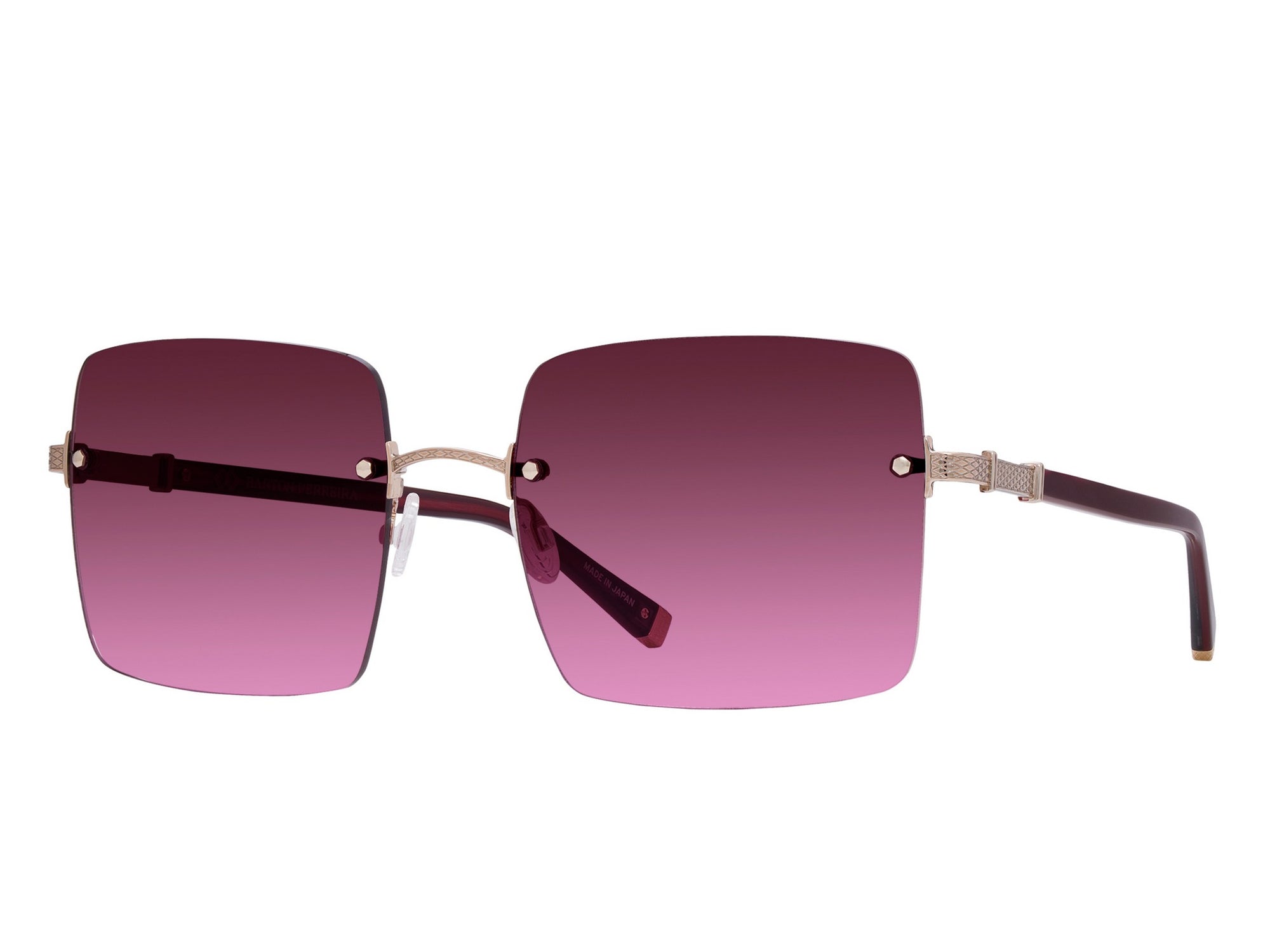 Sunglasses Roxanne - Shiny Rose Gold & Gradient Bordeaux