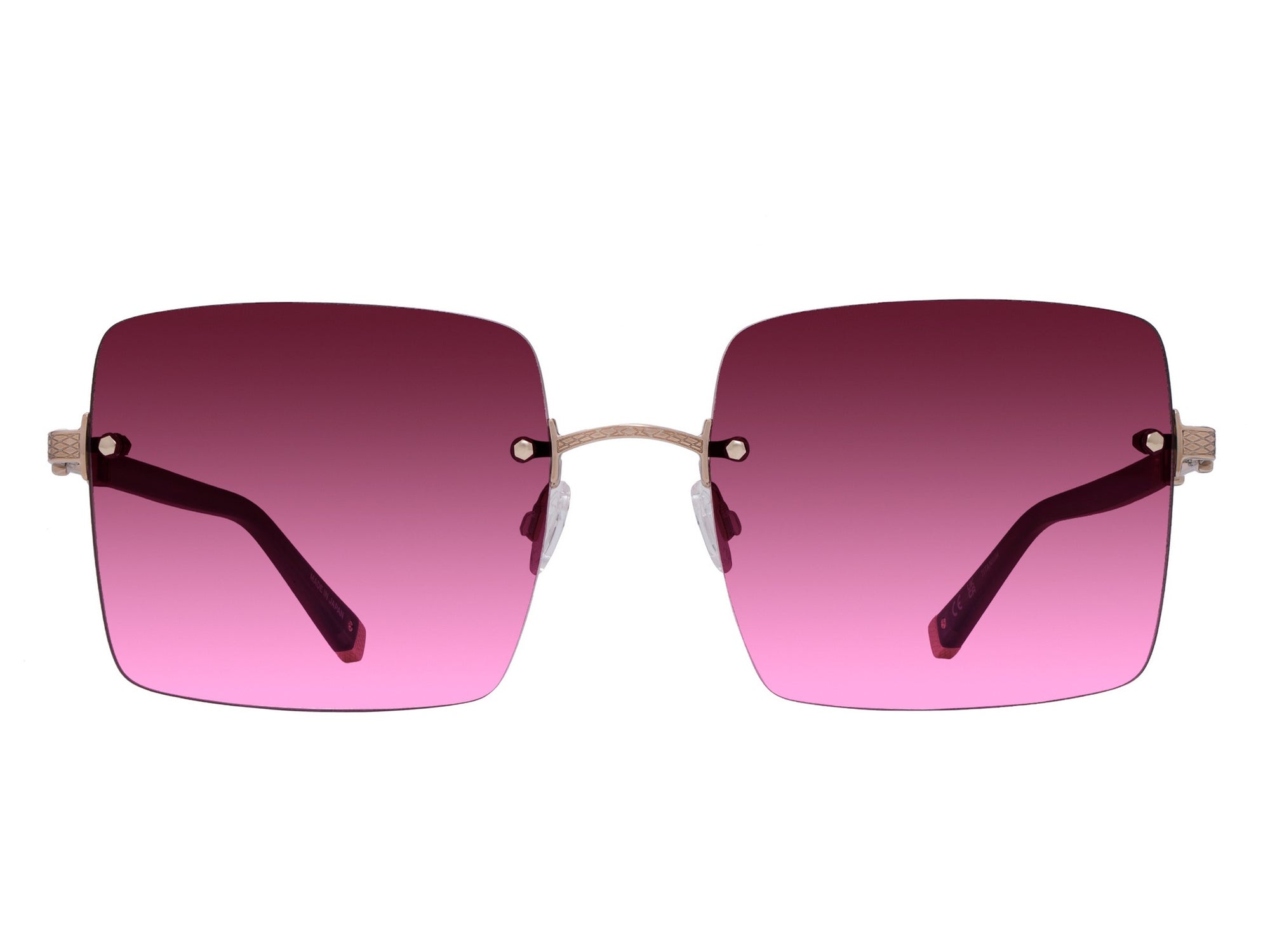 Sunglasses Roxanne - Shiny Rose Gold & Gradient Bordeaux