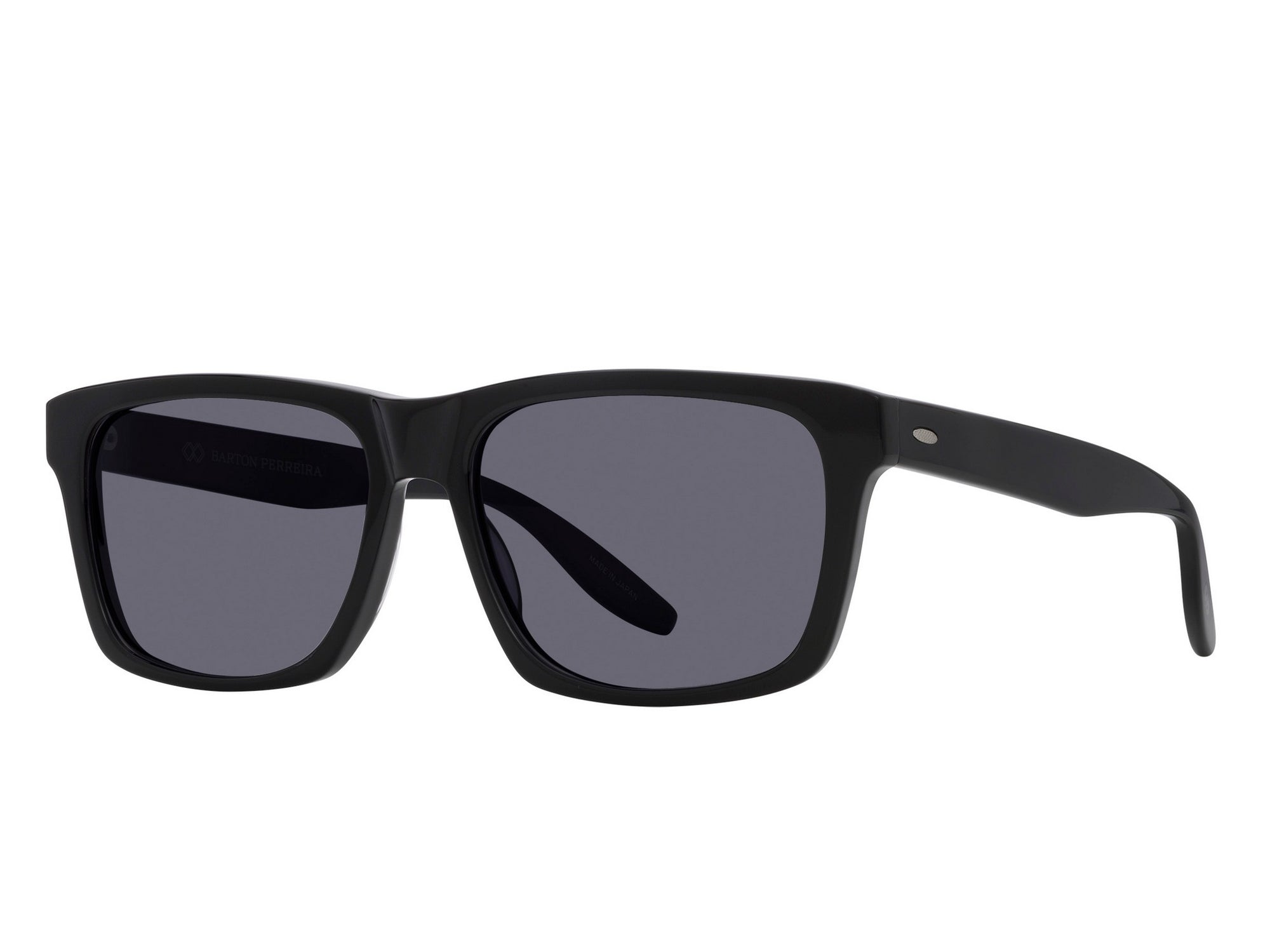 Sunglasses Walker - Shiny Black  & Smoke Polarized