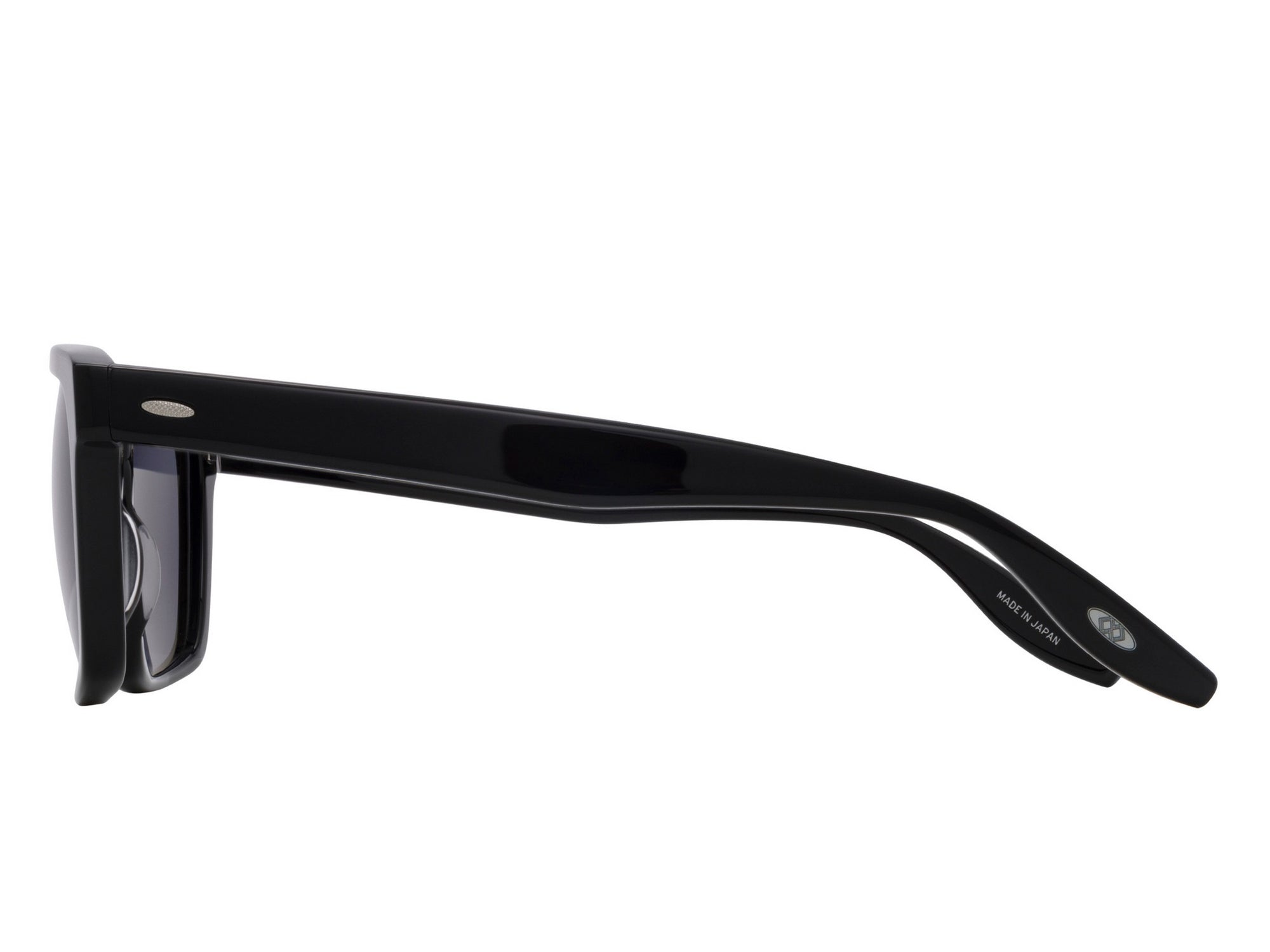 Sunglasses Walker - Shiny Black  & Smoke Polarized