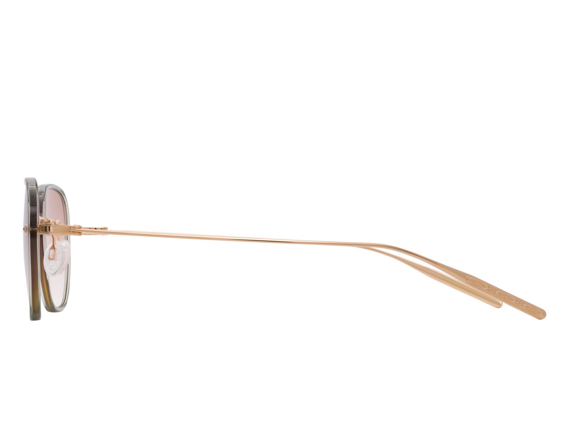 Sunglasses Tyrone - Shiny Dark Green & Brown
