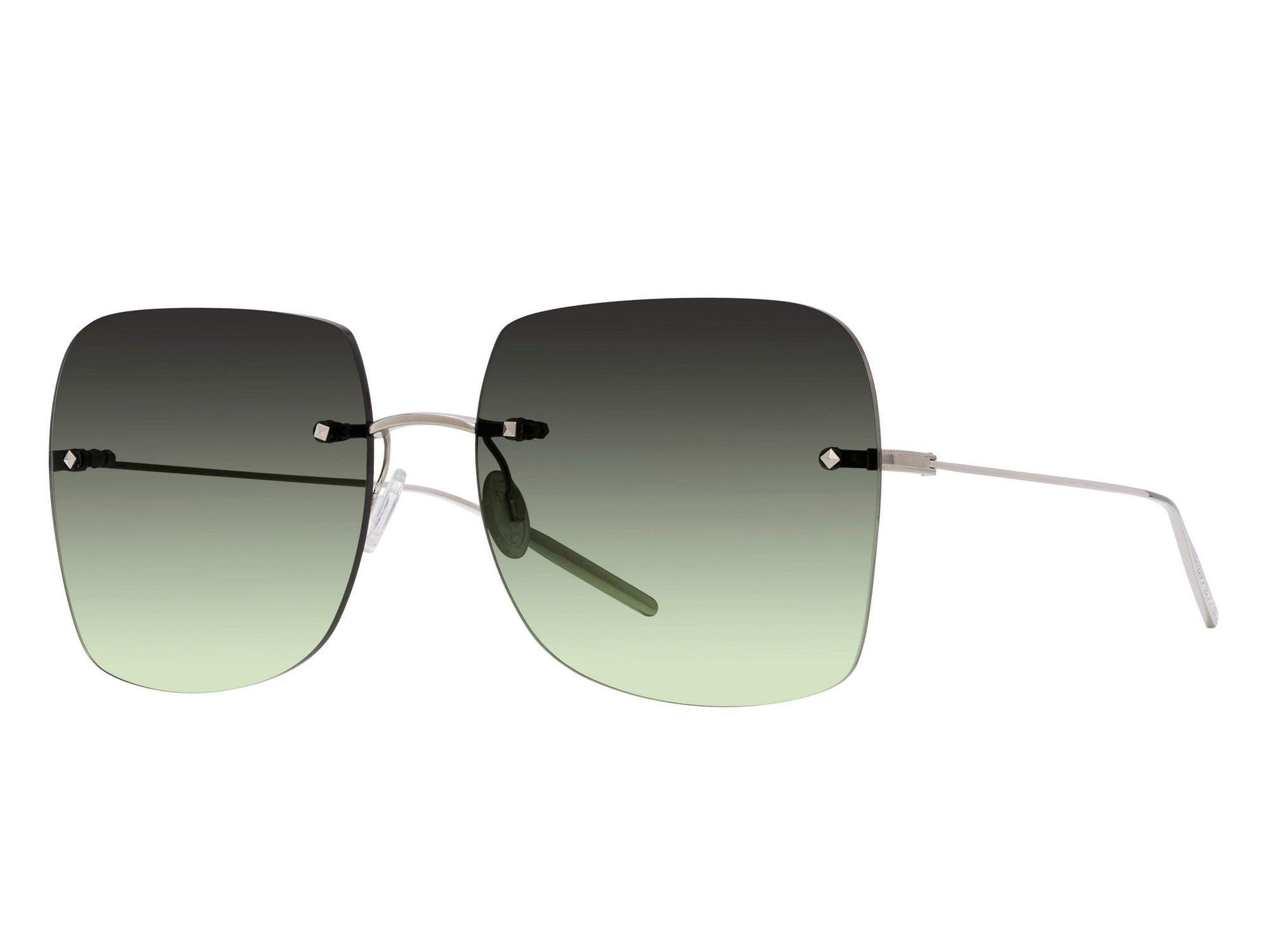 Sunglasses Sharona - Shiny Palladium & Gradient Green