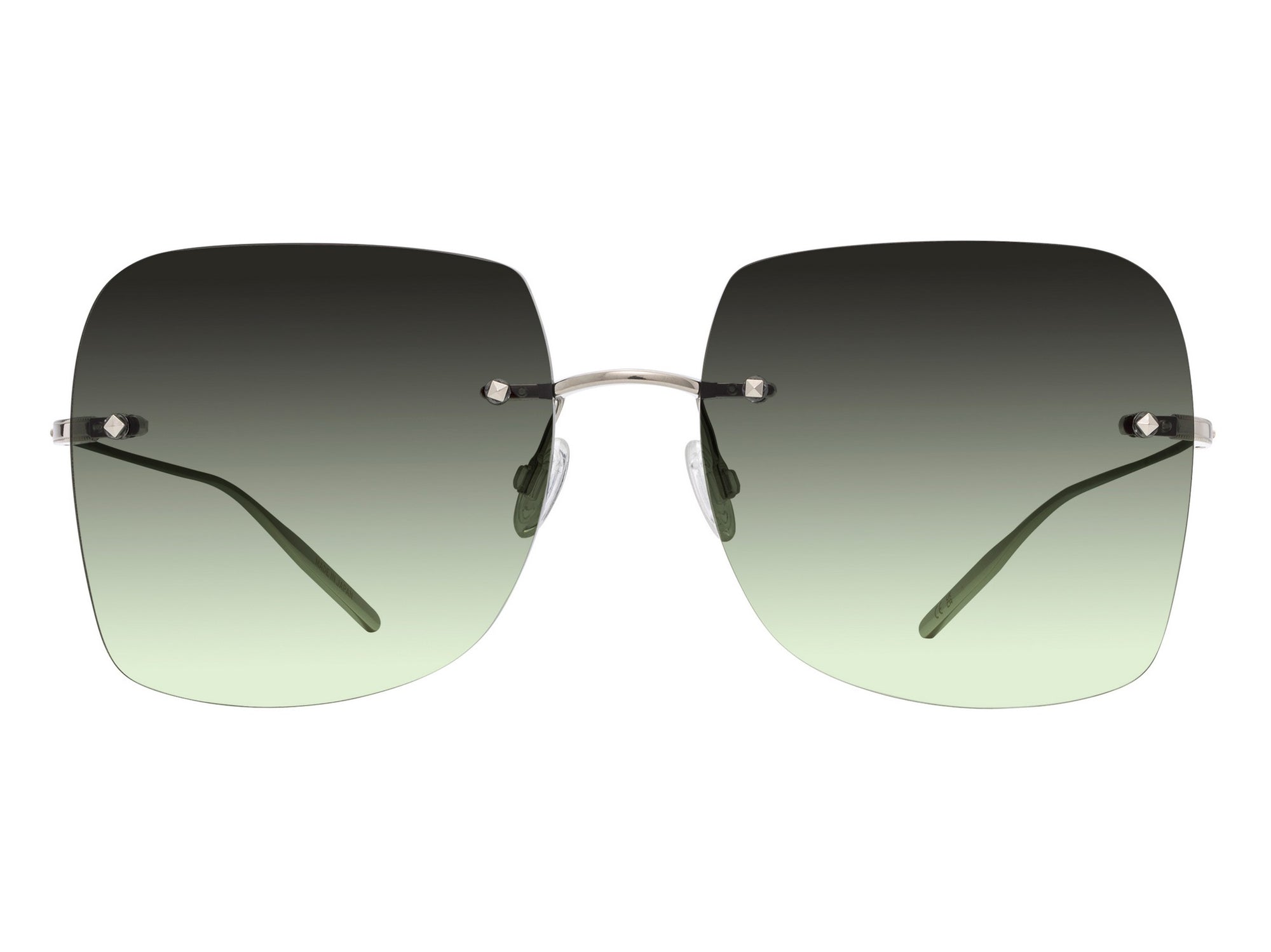 Sunglasses Sharona - Shiny Palladium & Gradient Green