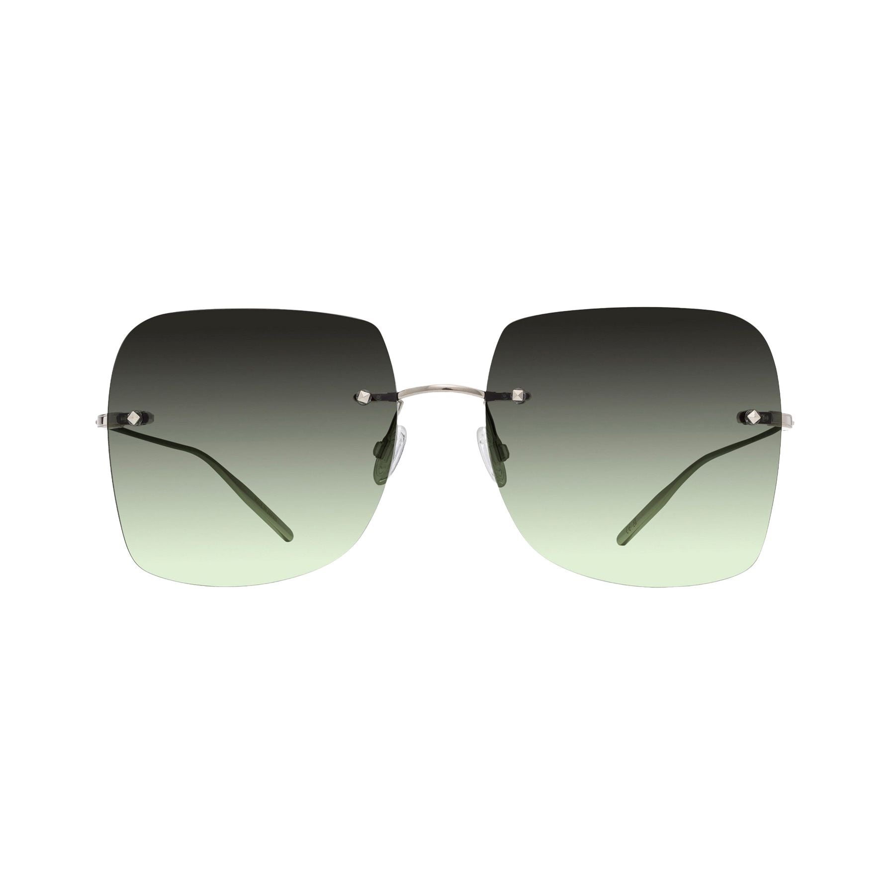 Lunettes de soleil Sharona - Shiny Palladium & Gradient Green