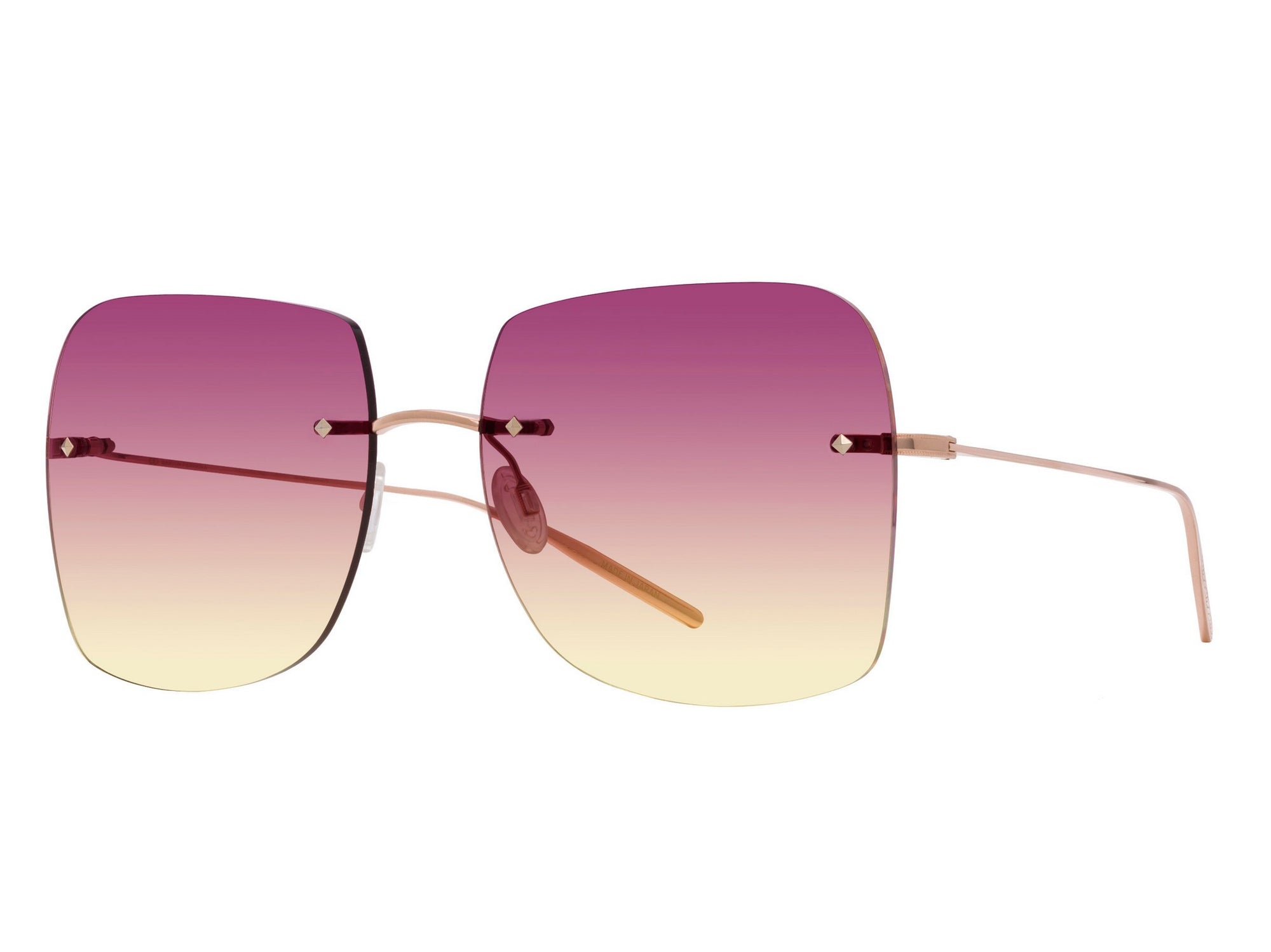 Sunglasses Sharona - Shiny Rose Gold & Bordeaux