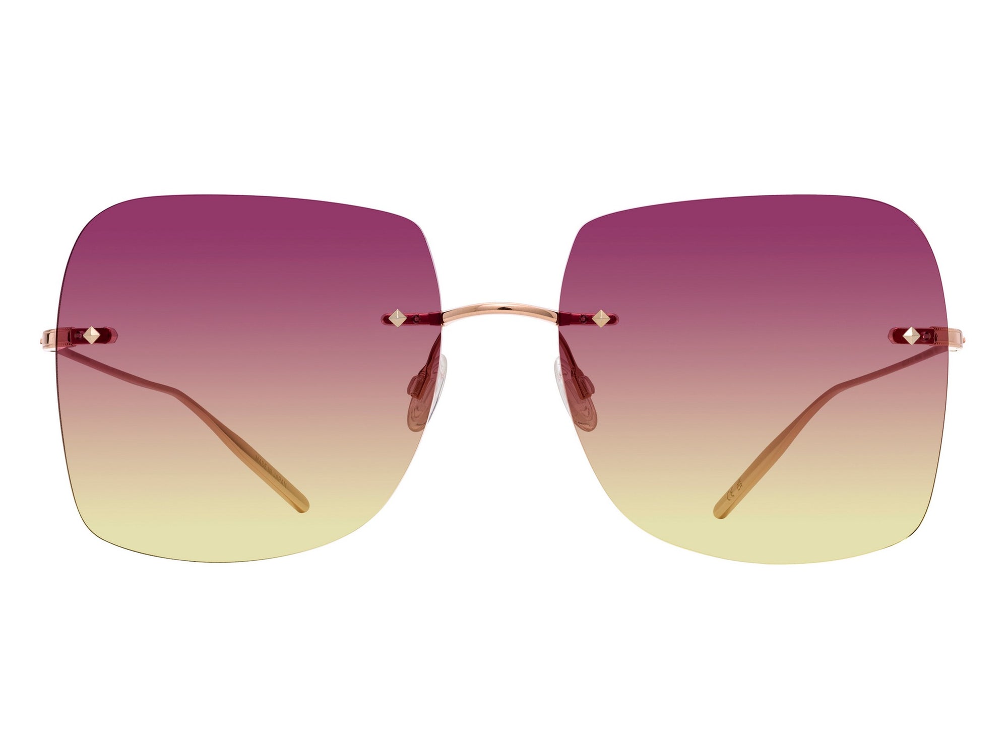 Sunglasses Sharona - Shiny Rose Gold & Bordeaux