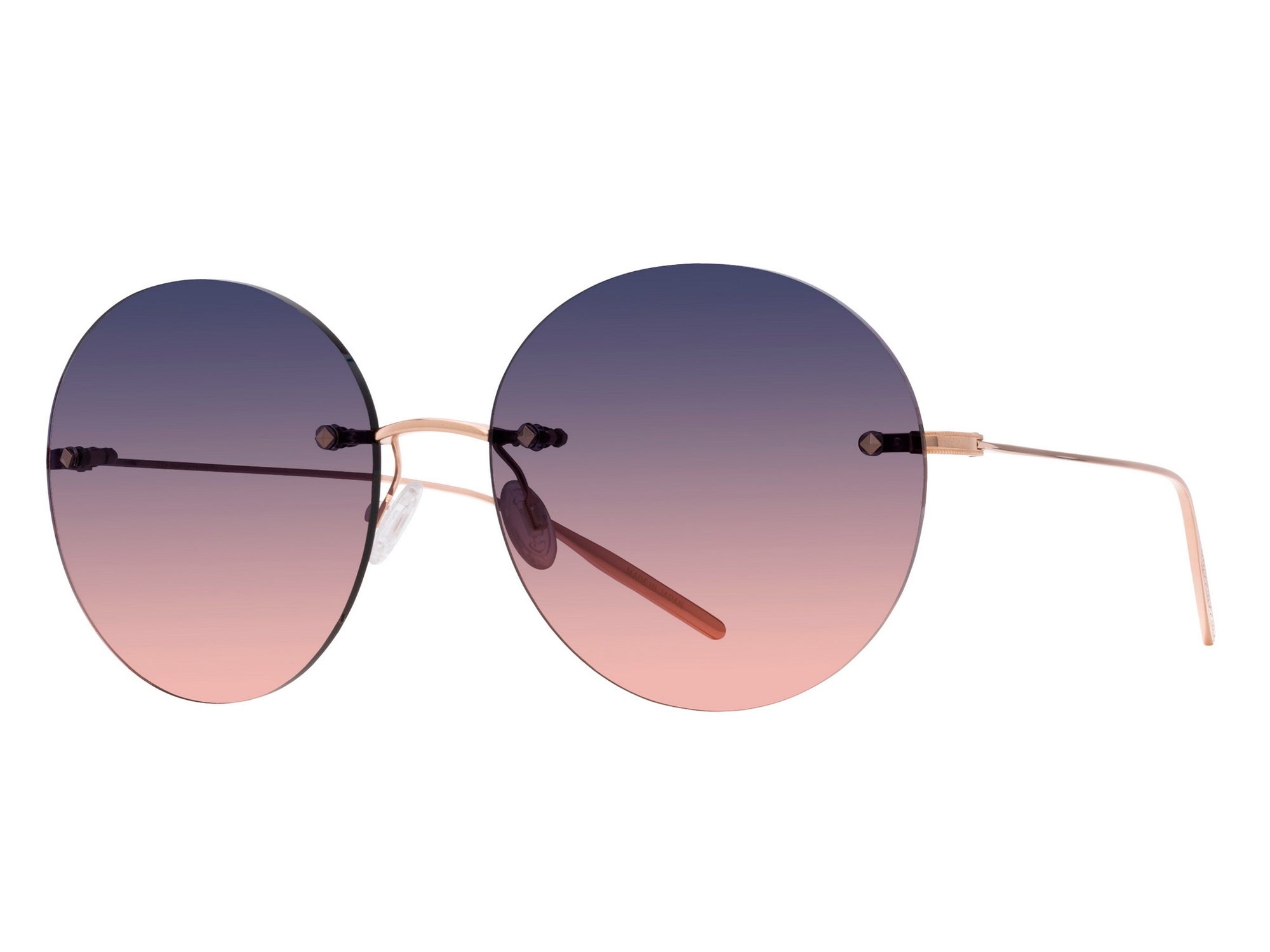 Sunglasses Rigby - Shiny Rose Gold & Gradient Brown