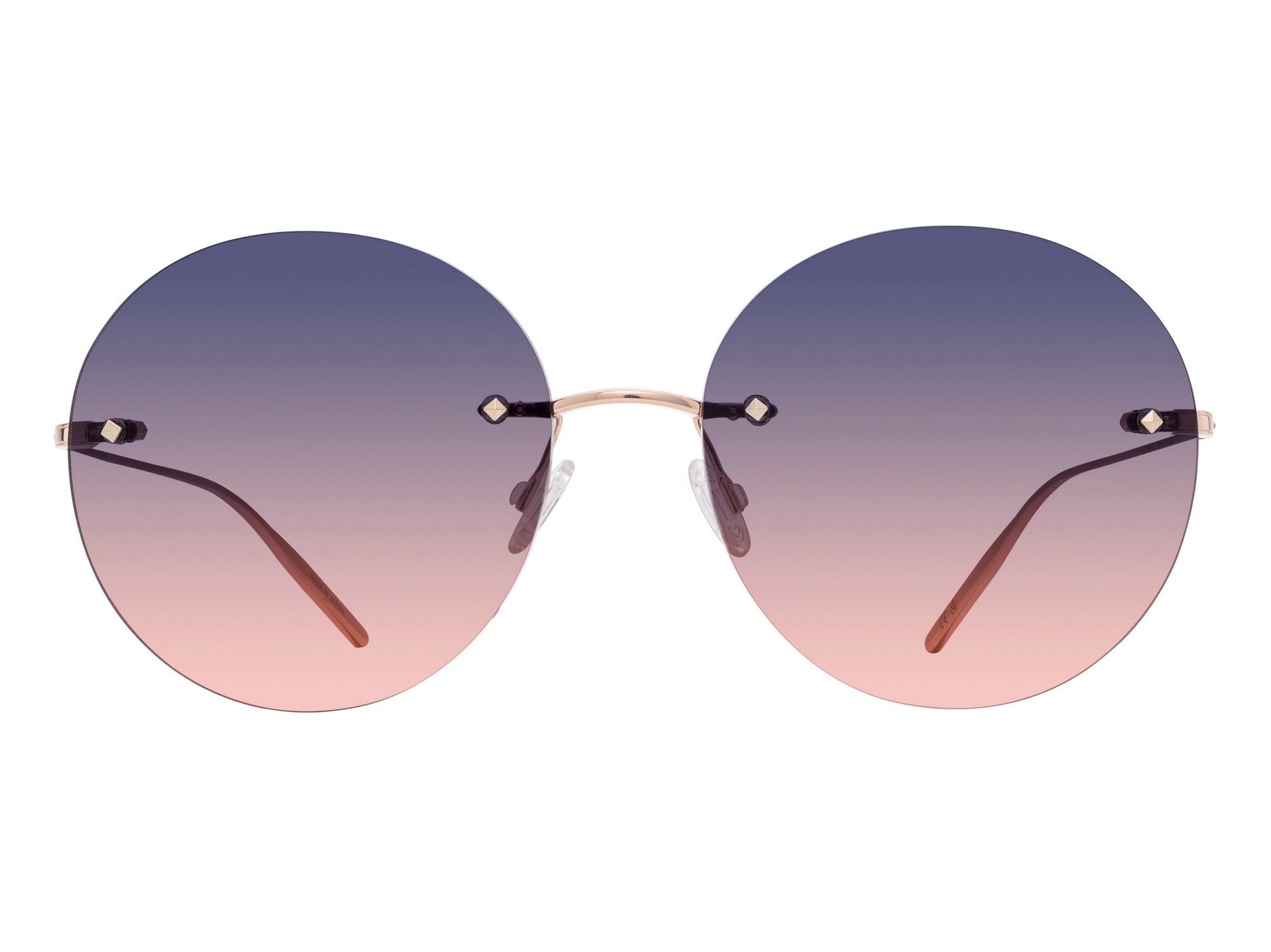 Sunglasses Rigby - Shiny Rose Gold & Gradient Brown