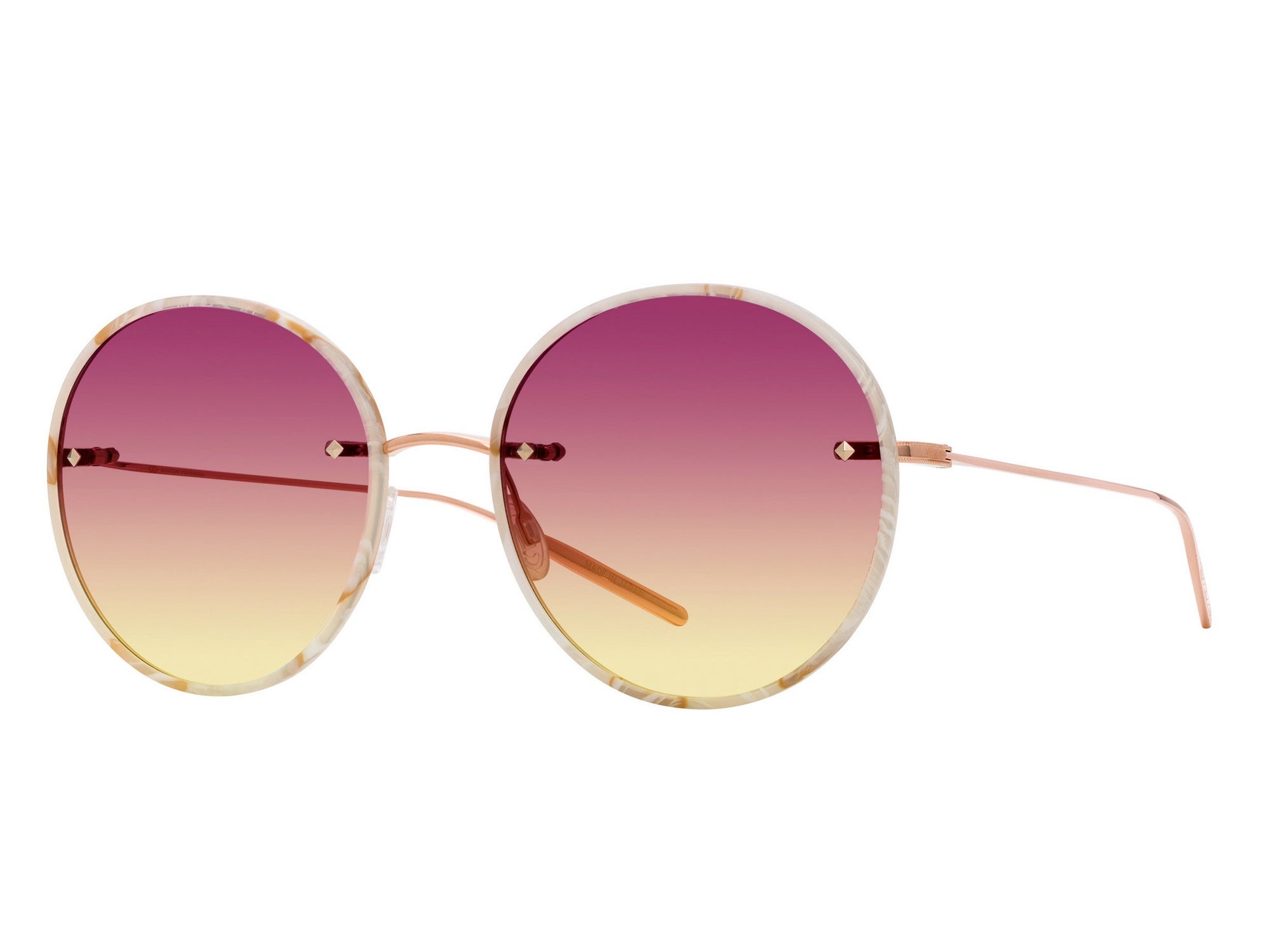 Sunglasses Rigby - Beige Horn & Gradient Bordeaux
