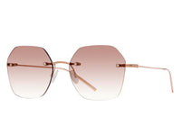 Sunglasses Rhonda - Shiny Rose Gold & Brown