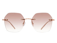 Sunglasses Rhonda - Shiny Rose Gold & Brown