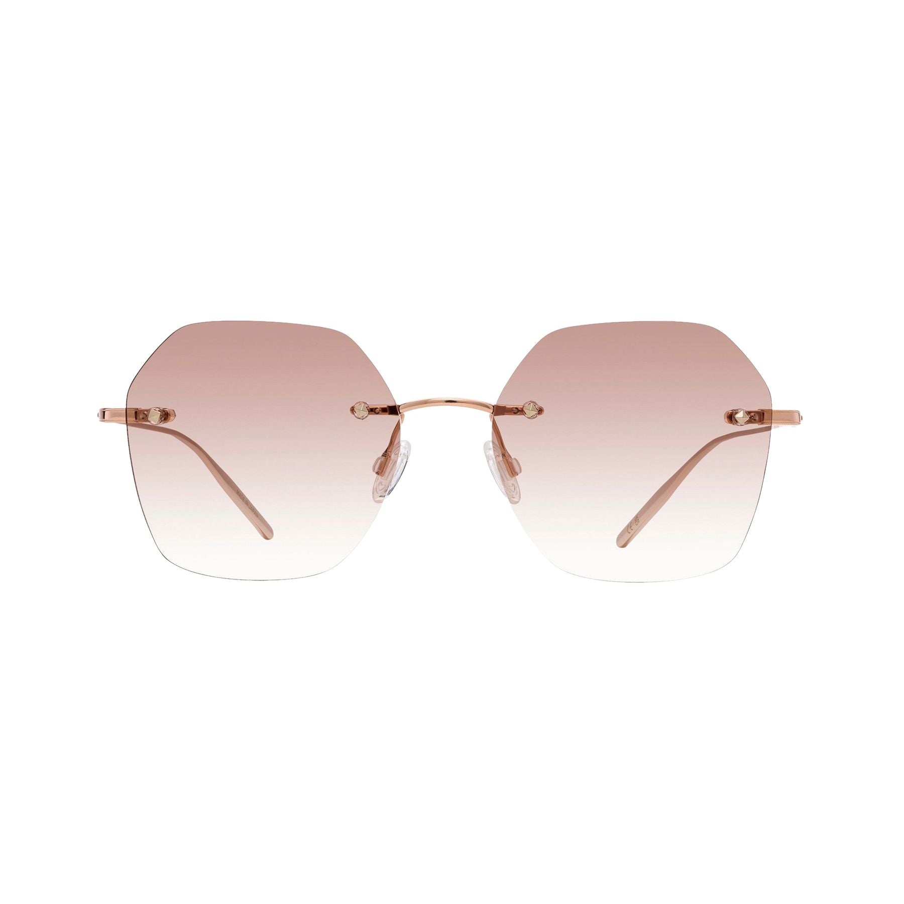 Lunettes de soleil Rhonda - Shiny Rose Gold & Brown