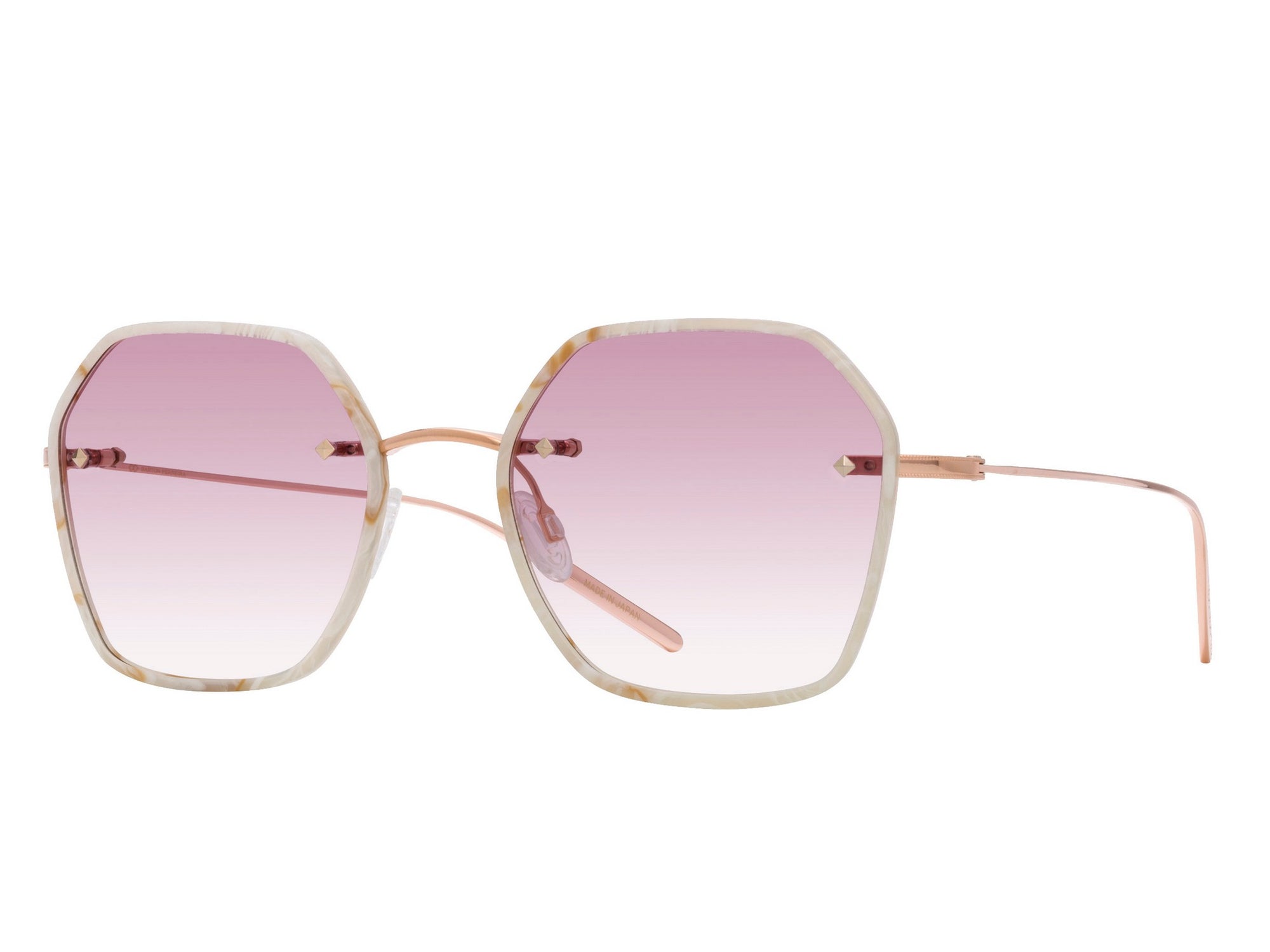Sunglasses Rhonda - Beige Horn & Bordeaux