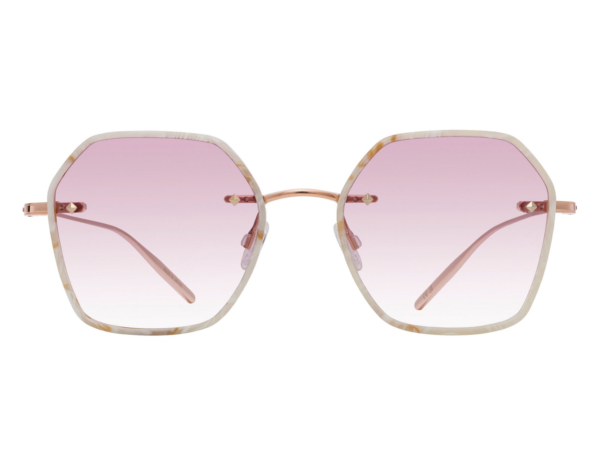 Sunglasses Rhonda - Beige Horn & Bordeaux
