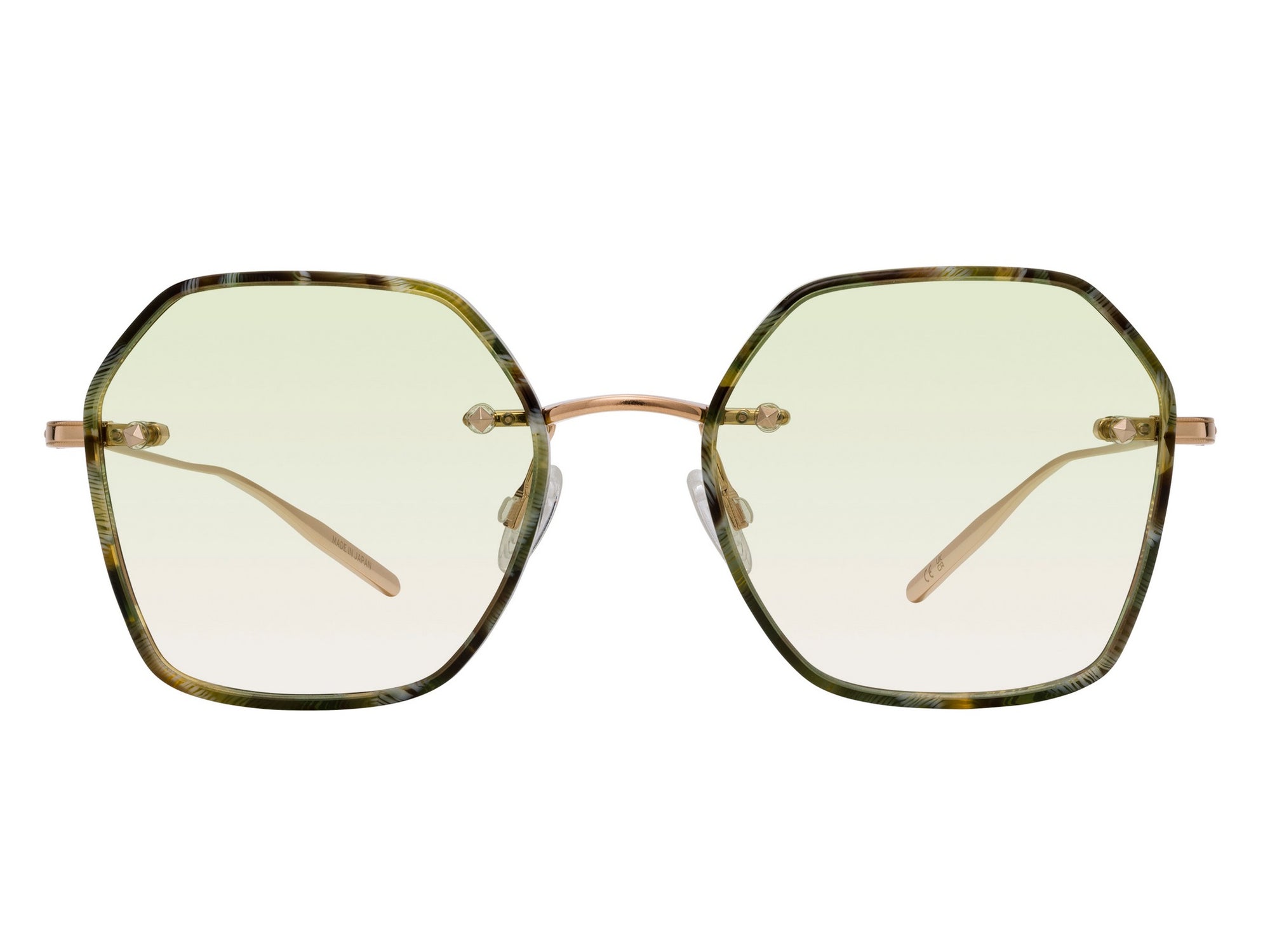 Sunglasses Rhonda - Black Horn & Green