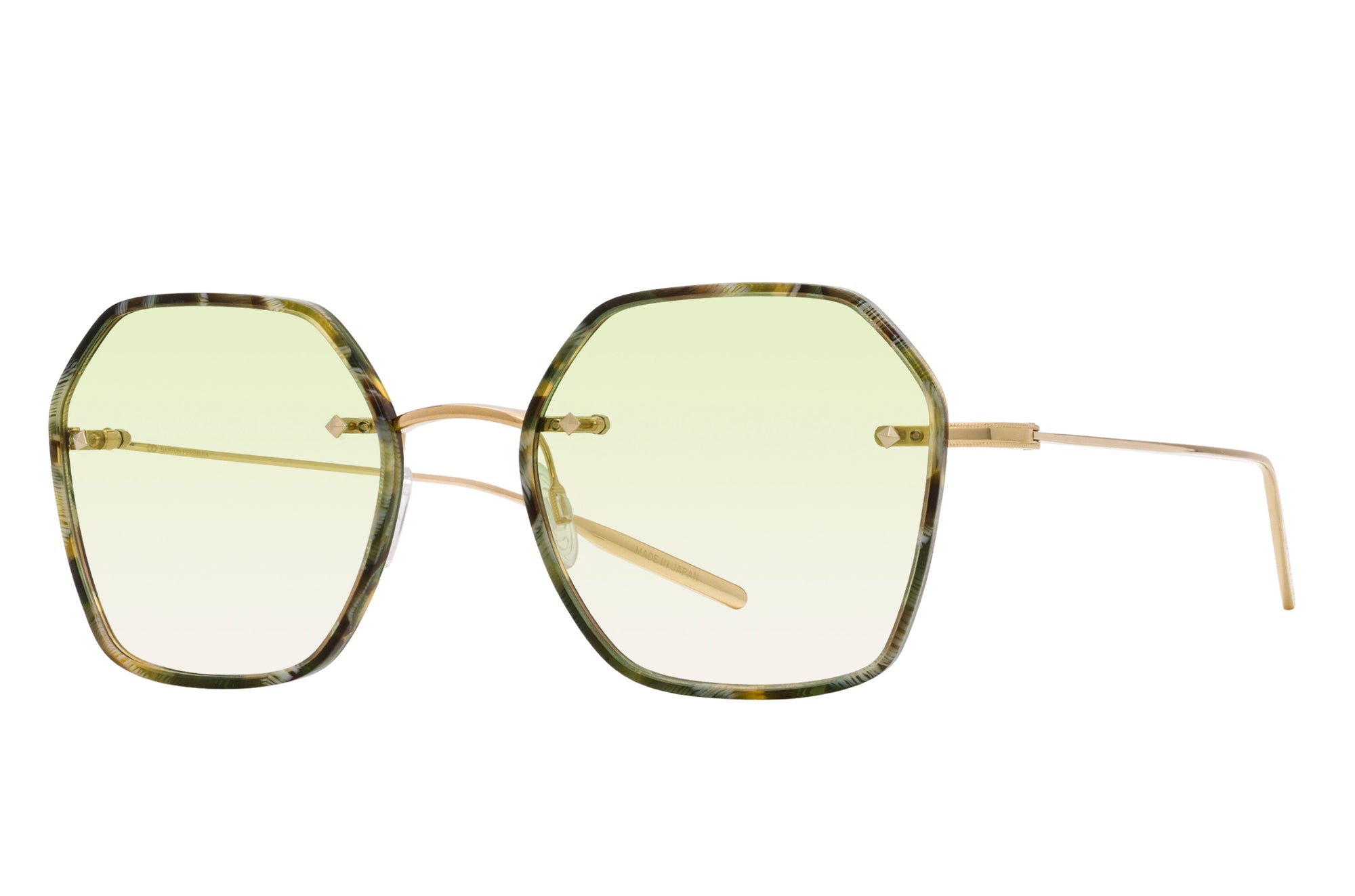 Sunglasses Rhonda - Black Horn & Green
