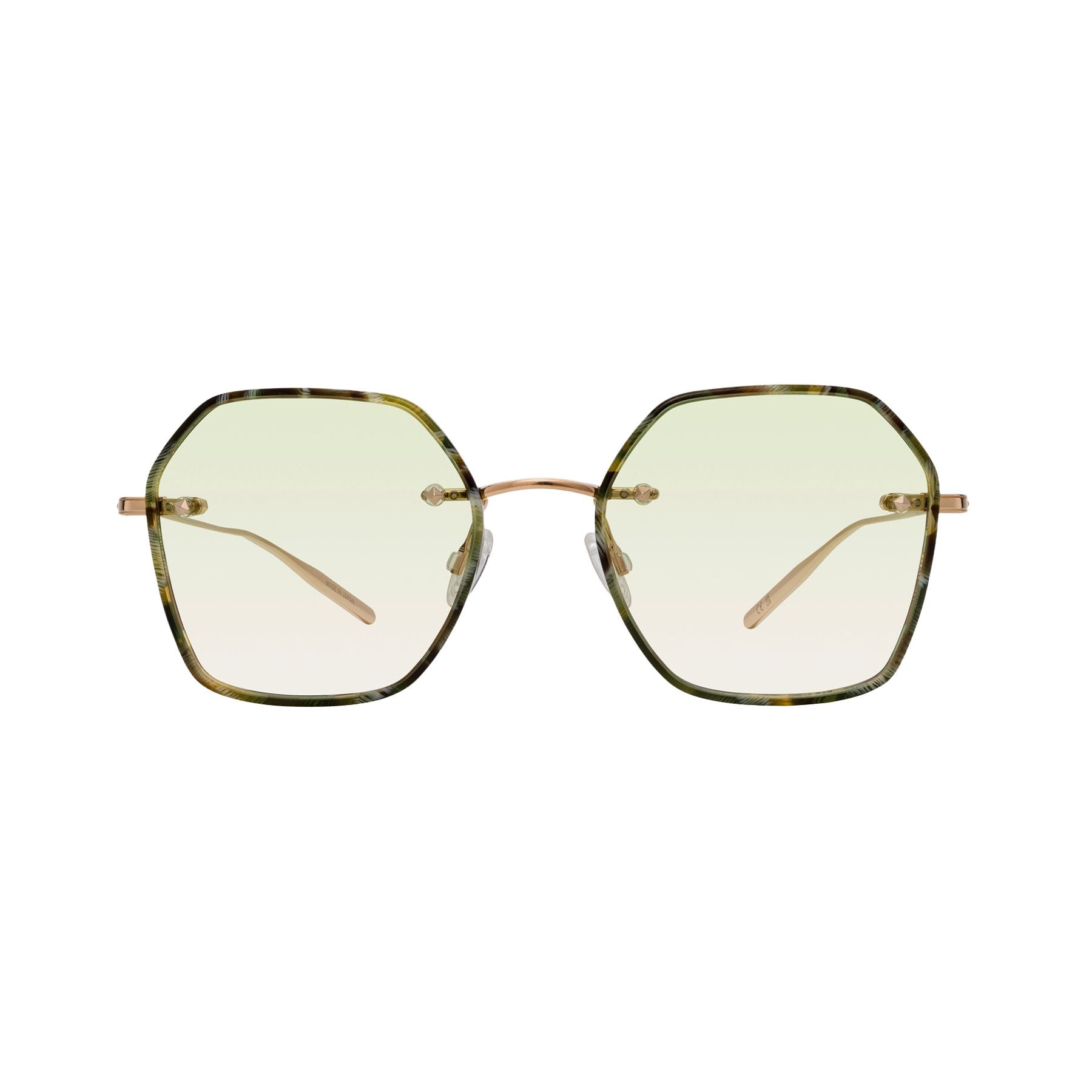 Lunettes de soleil Rhonda - Black Horn & Green
