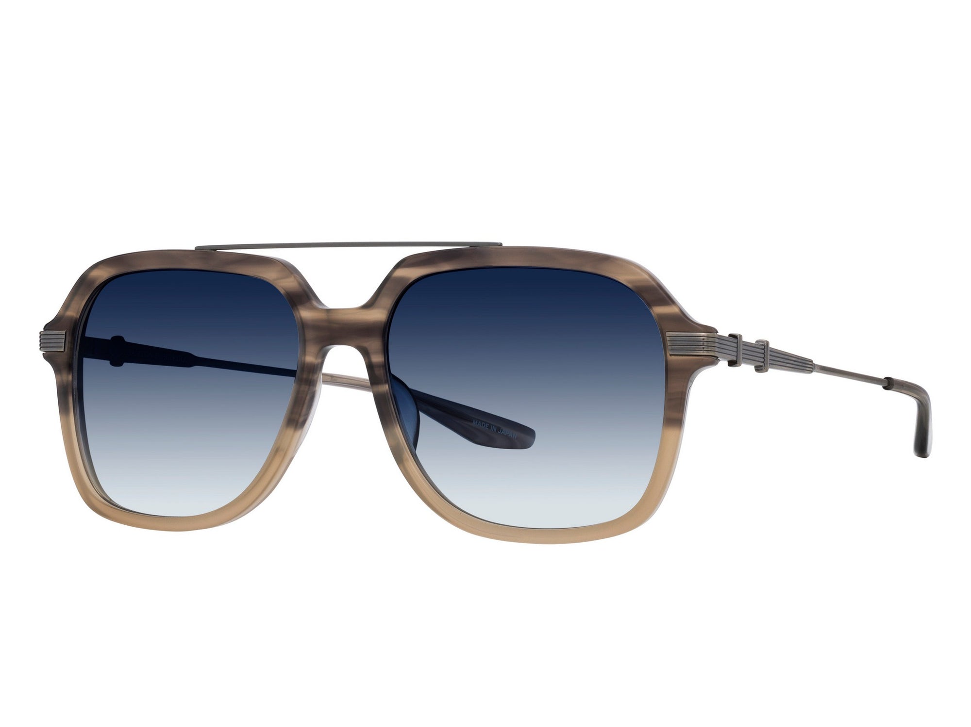 Sunglasses D.Ellis - Brown Horn & Gradient Blue