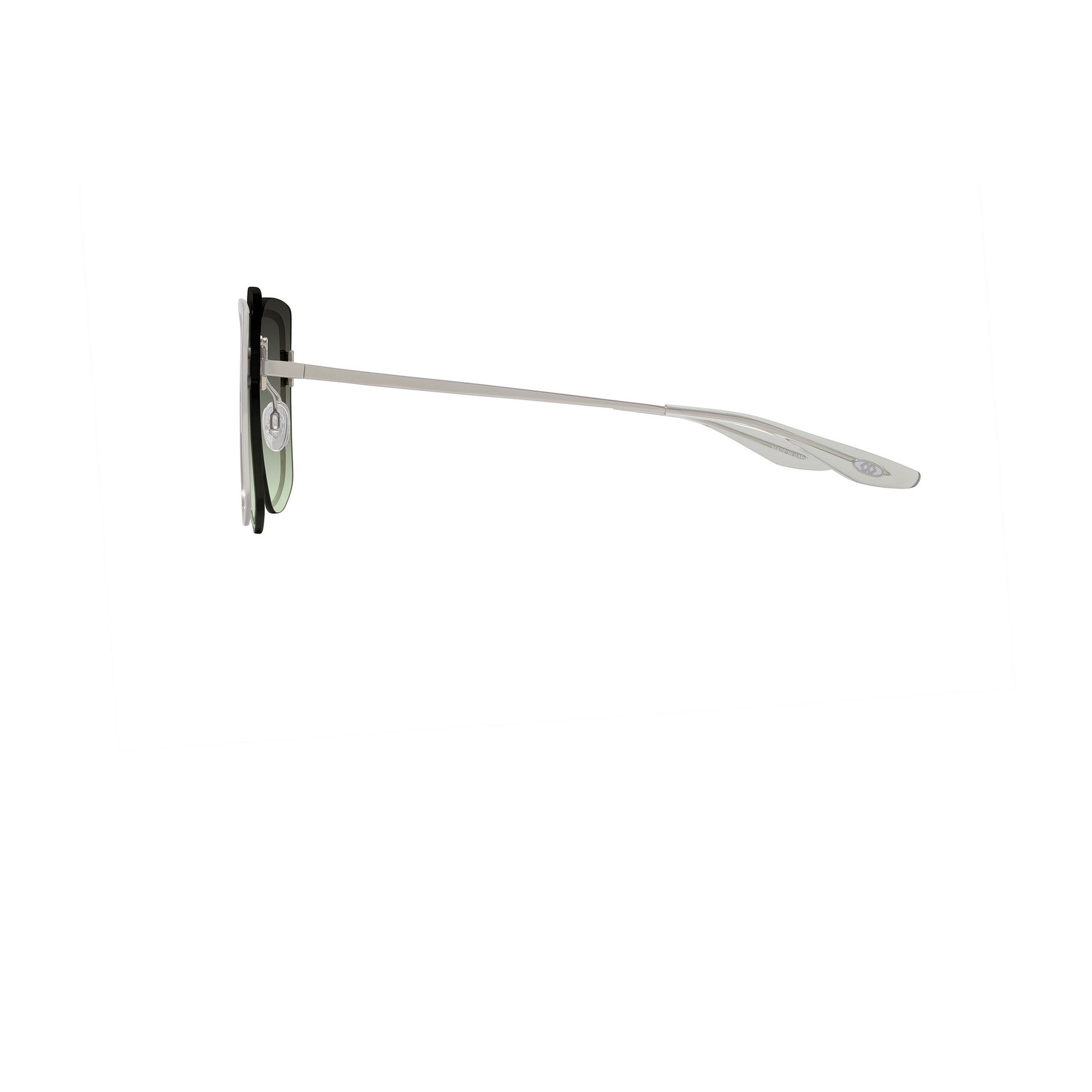 Sunglasses Halima - Shiny Rhodium & Gradient Green