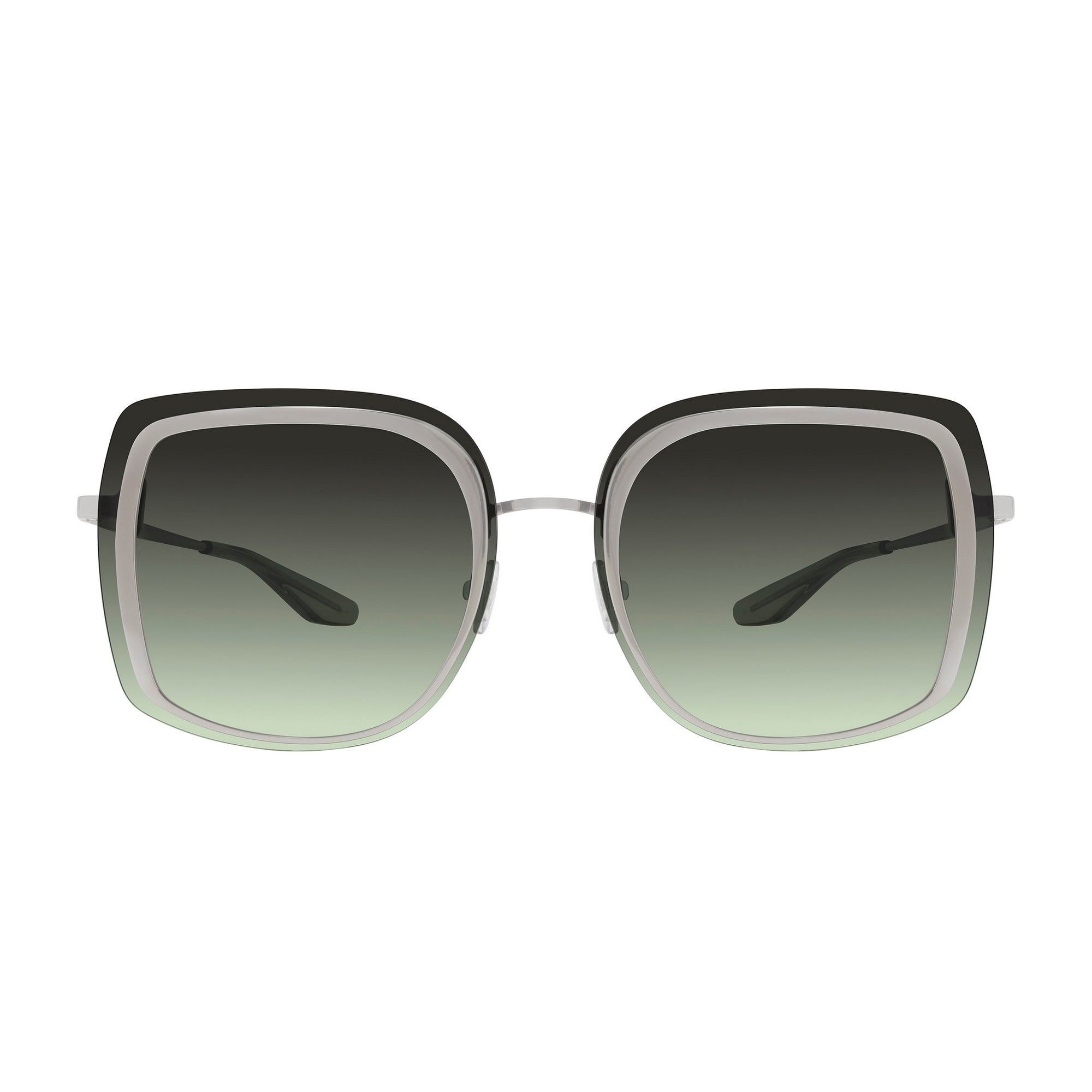 Sunglasses Halima - Shiny Rhodium & Gradient Green